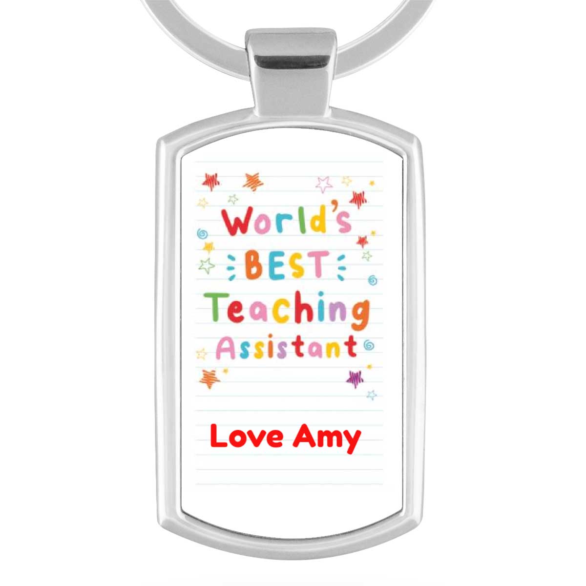 World's Best Teaching Assistant Personalised Keyring